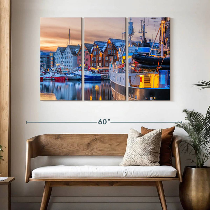 Mehar Boats At Tromso Port, 32" H x 50" W