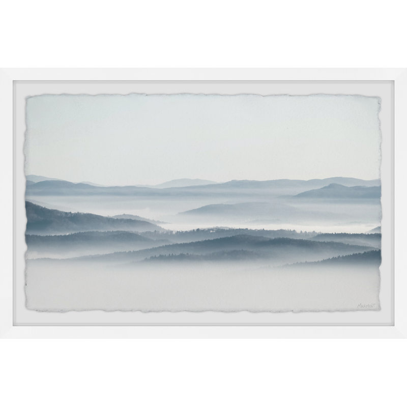 Foggy Mountain View 1 Piece Painting, 20cm H x 30cm W, Paper