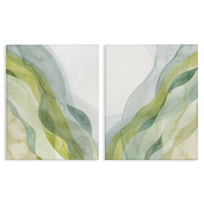 Stupell Industries Abstract Green Waves 2 Piece Canvas Wall Art Set Design by Grace Popp -  a2-579_cn_2pc_24x30