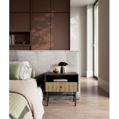 54.8cm W Manufactured Wood Bedside Table