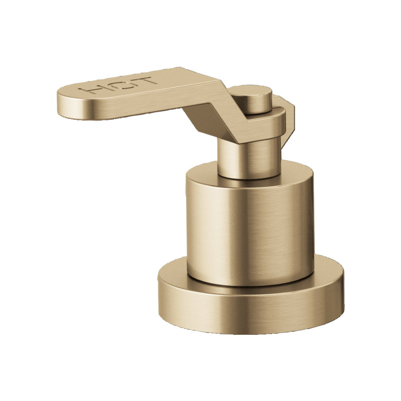 Litze® Roman Tub Faucet, Industrial Lever, Luxe Gold