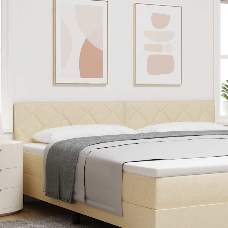 Headboard, 128cm H x 200cm W x 7cm D, Cream
