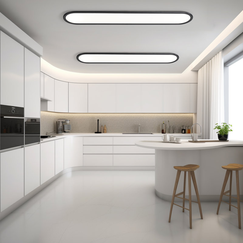 Deshunda 140cm LED Integrated Flush Mount, Black