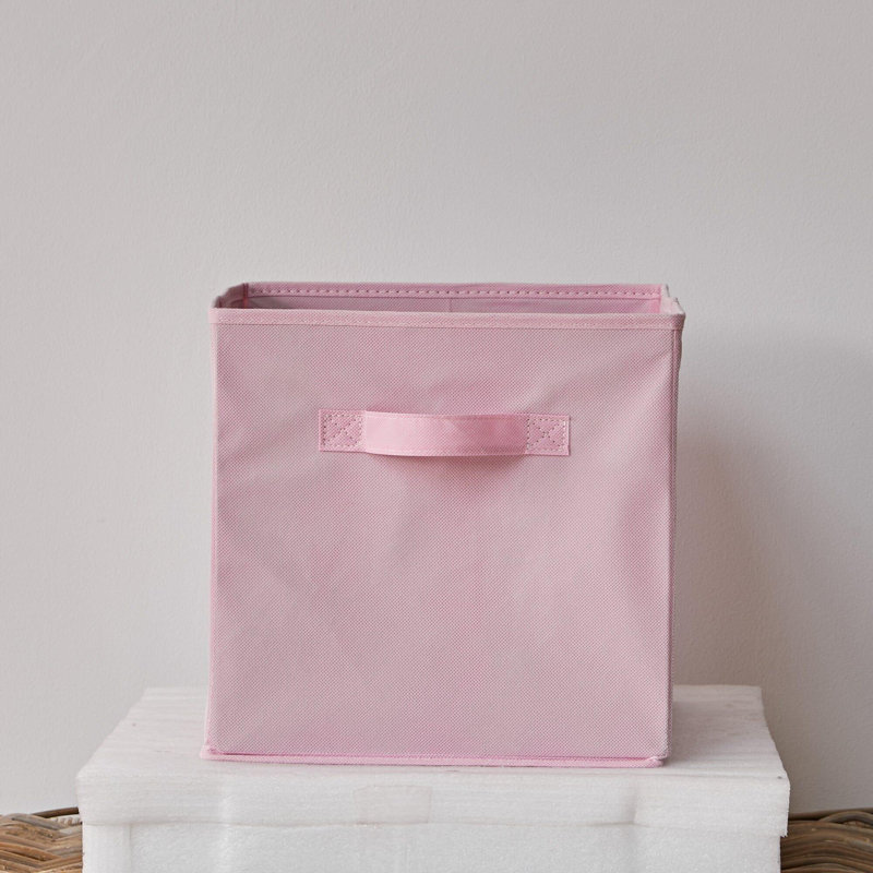 Rebrilliant Northville Fabric Decorative Basket, Pink, 27.5cm H x 27.5cm W x 27.5cm D