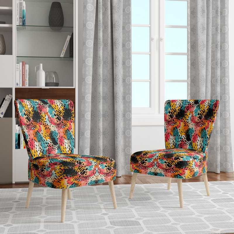 Chaise d'appoint rembourrée Modern Neon Jungle Flash II - Colorful