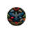 Black Themed Multicolored Flower And Bird Patterned Modern Decorative Carpet-2096302284
