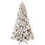 Arbre de Noël enneigé 5 pi enneigé avec 200 lumières blanches chaudes, 551 pointes, dépliage automatique et support en métal pour un look des Fêtes, stable-734810535