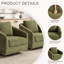 Chenille Upholstered Swivel Accent Chair with Curved Barrel Back (Set of 2)-728926749