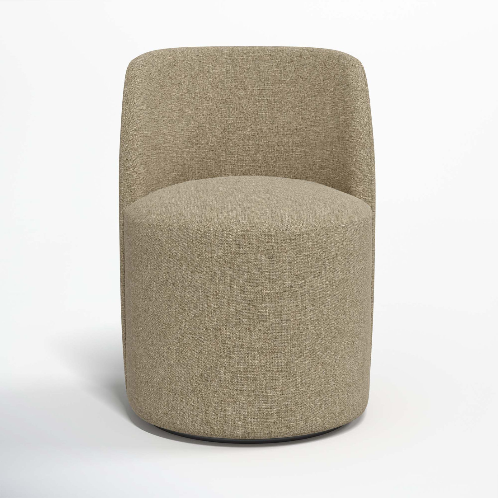 Begonia Swivel Dining Chair, Zuma Natural Textured Linen