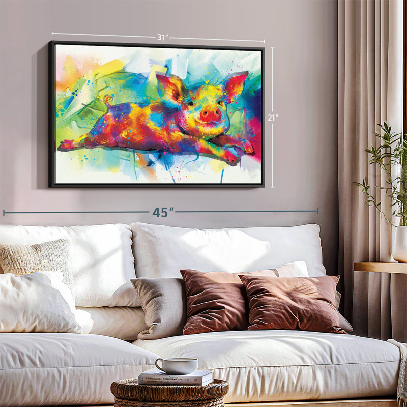 «Porcelet Paint Splash Wall Art», H 21 po x l 31 po