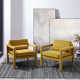 Brennyn Upholstered Velvet Accent Armchair Set of 2