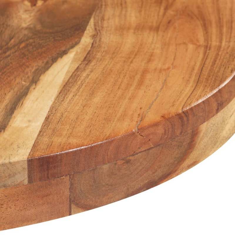 Table bistro ronde en bois d'acacia massif, P 31,5 po x L 31,5 po, Brun foncé