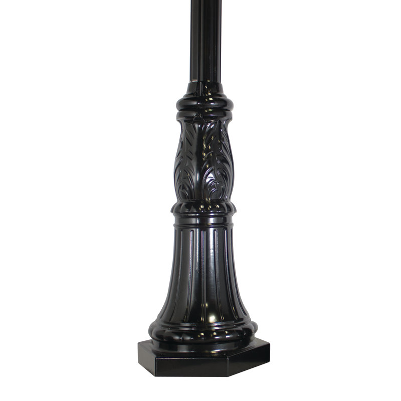 Gama Sonic 6.5 Decorative Pole with 3" Fitter- Black, Black