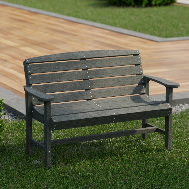 Classic Outdoor Bench, Dark Gray