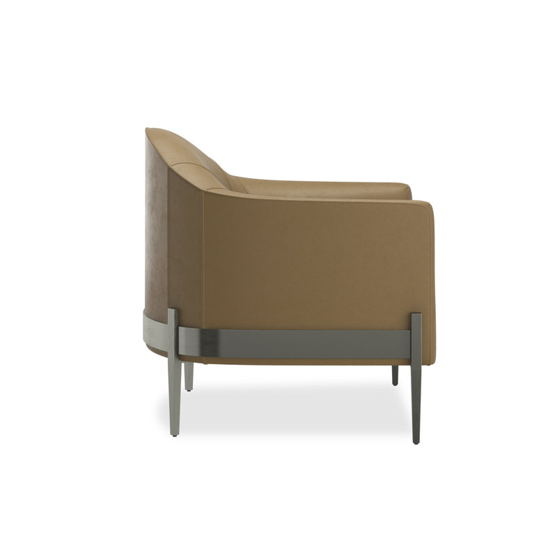 Modern Remix Barrel Chair, Brown