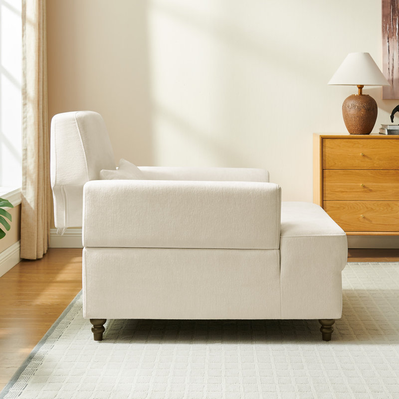 Fauteuil d'appoint rembourré surdimensionné de 41 po de largeur avec dossier réglable pour une utilisation multi-scène