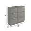 Commode - finition bicolore très brillante en marbre et laque avec tiroirs spacieux et pieds en métal - gris (commode incluse)