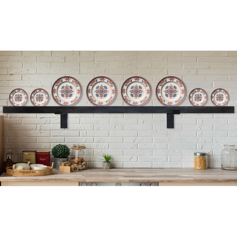 Rayne Plate Display Shelves, Black, 65 x 3 x 2