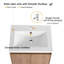  Meuble-lavabo autoportant 48 po avec lavabo en résine Vowar, 4 portes à fermeture douce, 2 tablettes réglables