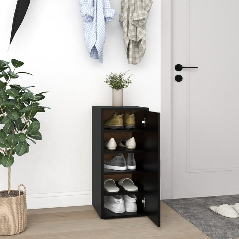 Armoire à chaussures vidaXL, Noir