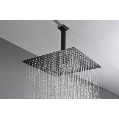 16" Matte Black Bathroom Luxury Shower Head