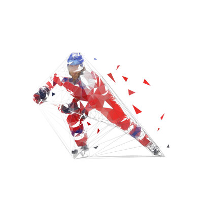 Hockey Player by Msan10 - Wrapped Canvas Print
