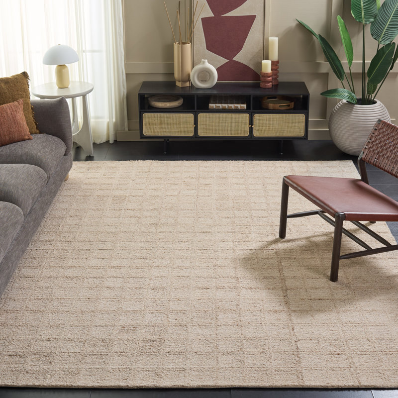 Tapis en laine touffeté à la main Pine, Rectangulaire 8 pi x 10 pi