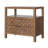 Chester 2 Drawer Nightstand 28" W With Shelf And Mosaic Doors, Medium Brown