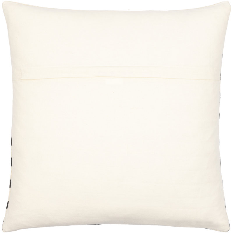 Ljuban Geometric Cotton Throw Pillow, Cream/Black, 20" x 20"