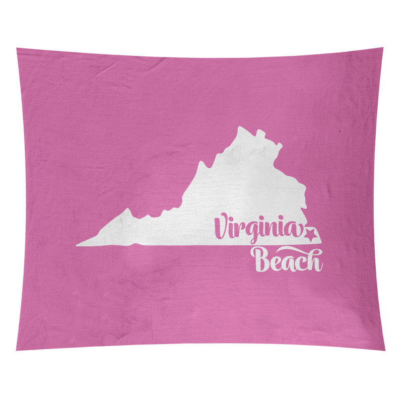 Tapisserie de Virginia Beach, H 88 po x l 104 po, Rose