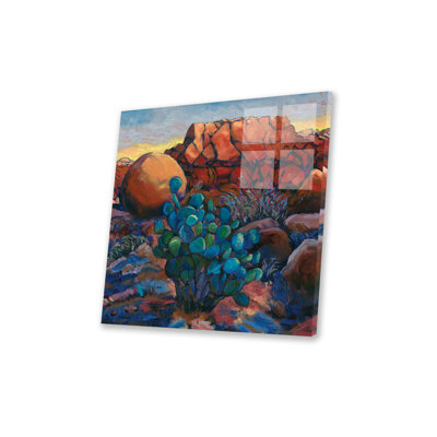 Tableau désertique sur plastique / acrylique par Rebecca Baldwin, peinture