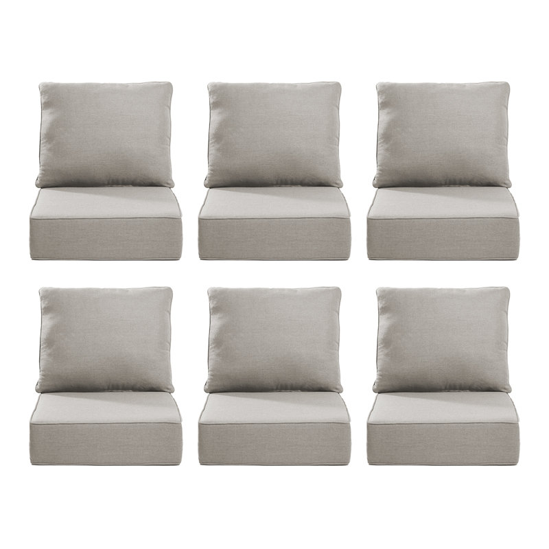 Outdoor Cushions For Patio Furniture,Outdoor Seat Cushion Set 24 X 24 X 6 Inch,Waterproof & Fade Resistant Outdoor Chair Cushions,Deep Patio Chair Cushion With Removable Cover