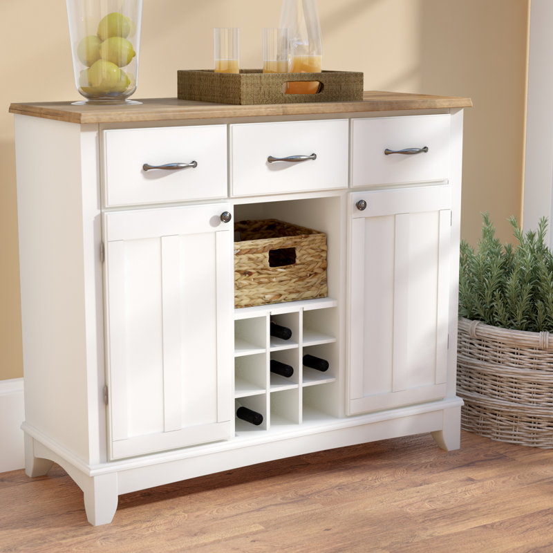 Presswood 41.75'' Solid Wood Sideboard, White