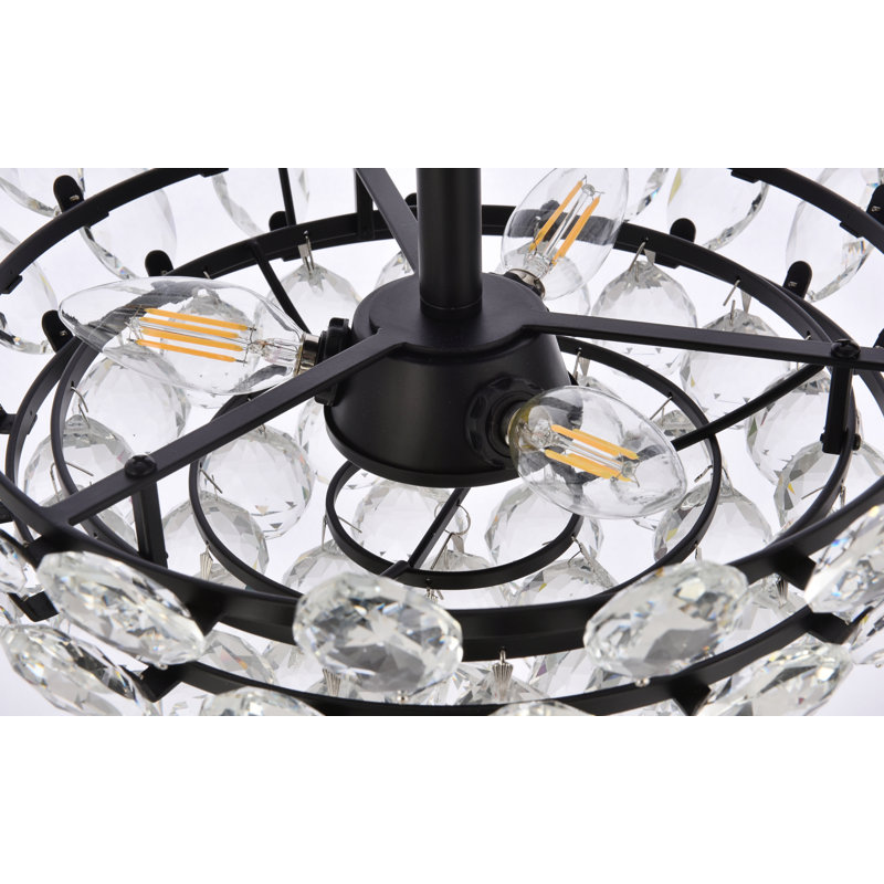 Abel 3 - Light Unique/Statement Pendant, Black, 69" H x 16" W x 16" D