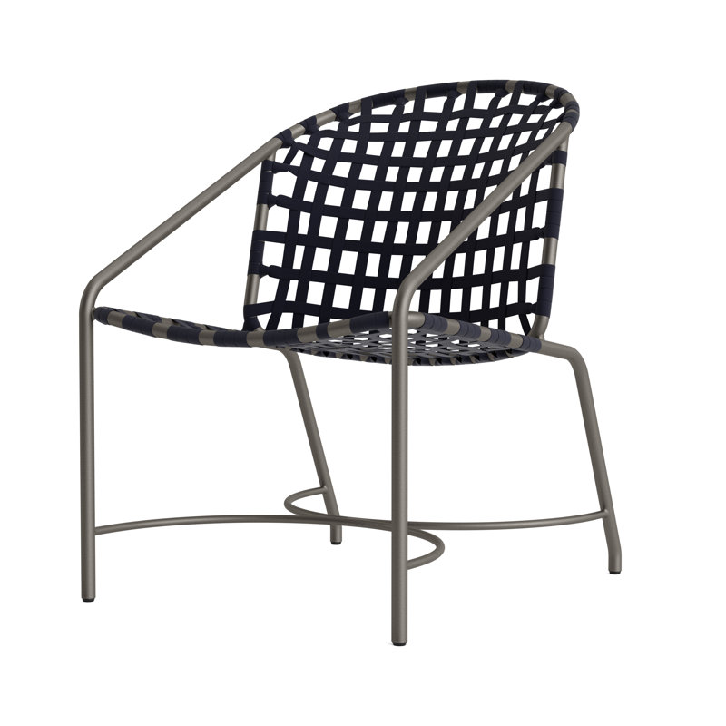 Kantan Outdoor Lounge Chair, Mica/Marine Suncloth Lace