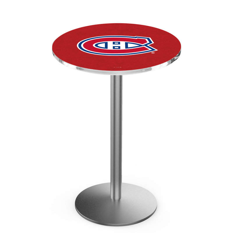 Table de salle à manger 30 po NHL, Acier inoxydable, Montreal Canadiens