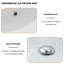 White Ceramic Rectangular Undermount Bathroom Sink - 18.5"X13.5", With Overflow, Modern, Stain For Different Areas Modern Overflow 18.5"X13.5" Undermount, Various Uses