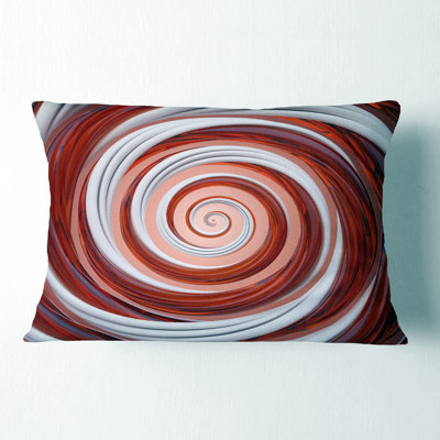 Christmas Candy Cane Spiral - Abstract Printed Throw Pillow