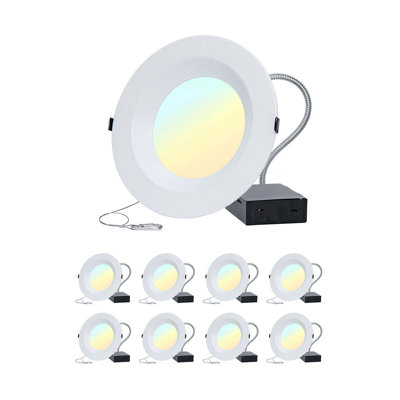 5.12" Selectable CCT New Construction IC LED Recessed Lighting Kit