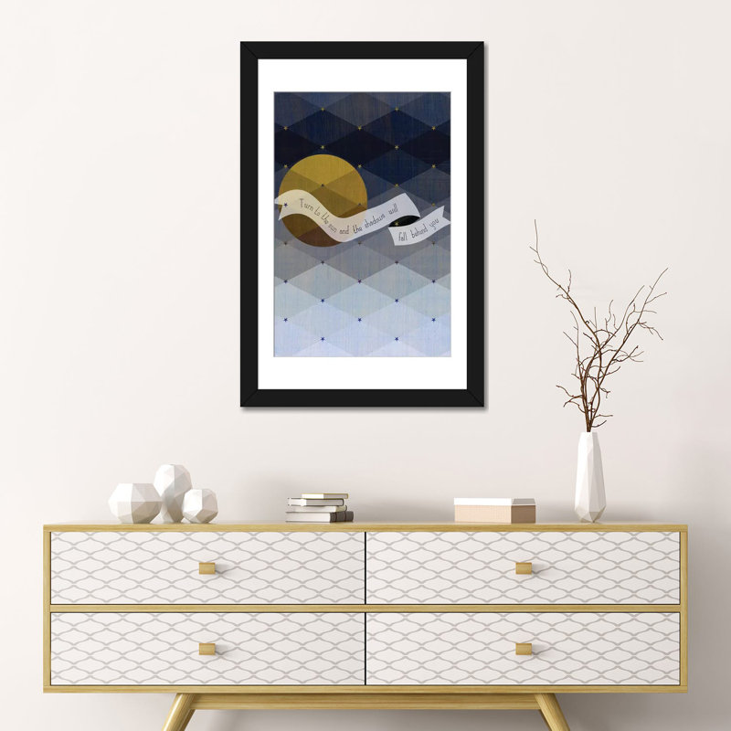 Art sur toile Chhaya Shrader, 24" H x 16" W x 1" D, Papier beaux-arts encadré noir