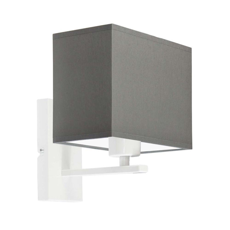Asavira Armed Sconce, Grey, White