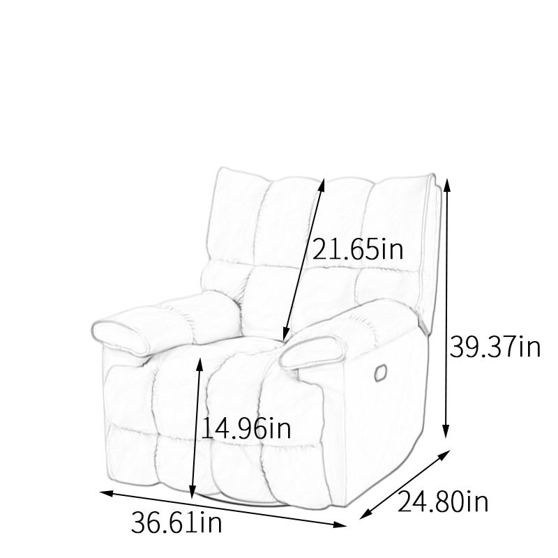 Fauteuil inclinable pivotant rembourré Guildhall, Crème