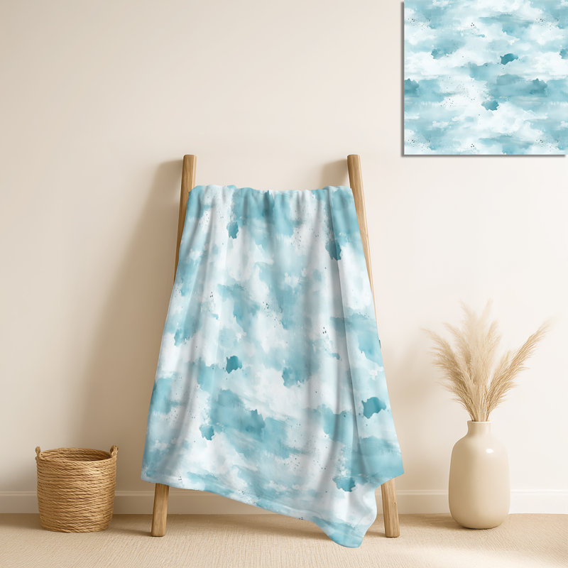 Coussin Shoreline Soft - Blue Abstract
