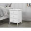 Table de chevet 3 tiroirs Lurne blanche-1957290178