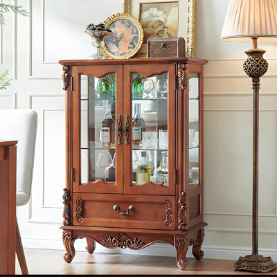 31.5"American-style brown storage cabinet display cabinet
