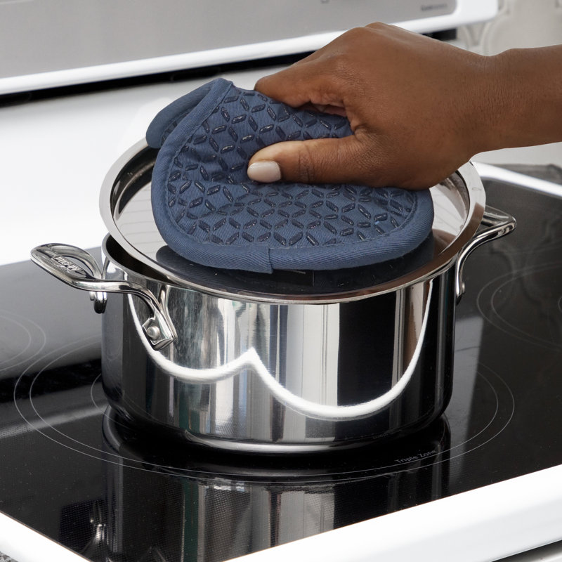 All-Clad Silicone Ogee Potholders (Set of 2), Indigo