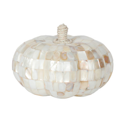 6" MOTHER OF PEARL PUMPKIN