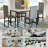 Keveen 5 - Person Faux Marble Top Four Leg Base Dining Set-803157935