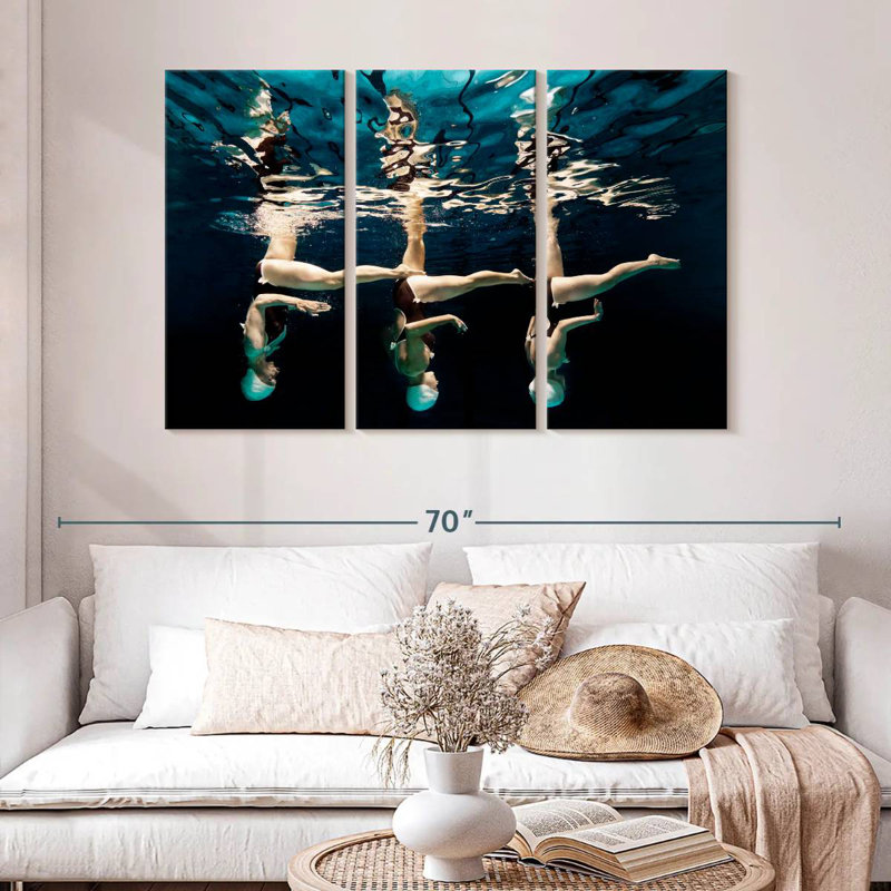 Sireci Flipped Synchronized Swimmers, 32" H x 50" W