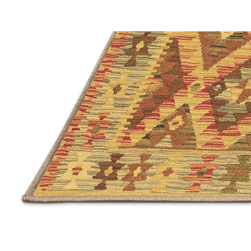 Washable Abstract Indoor Rug, Rectangle 6' x 9'